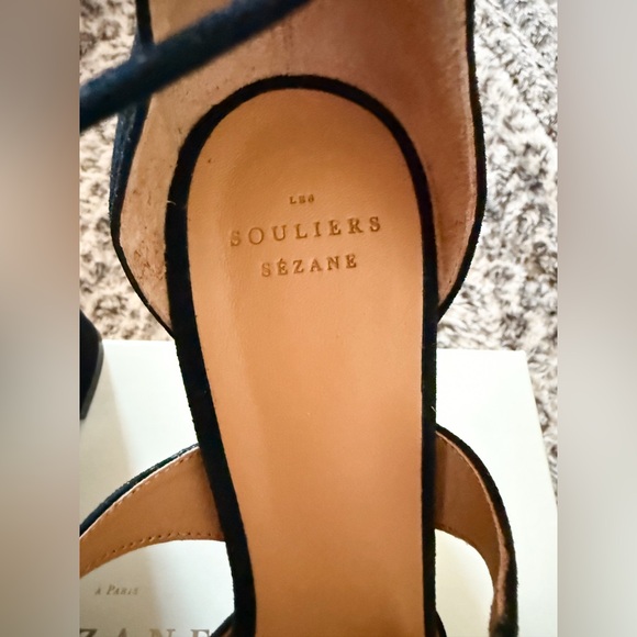 Sezane Alessia Black Platform Mary Jane Heels - Picture 13 of 16